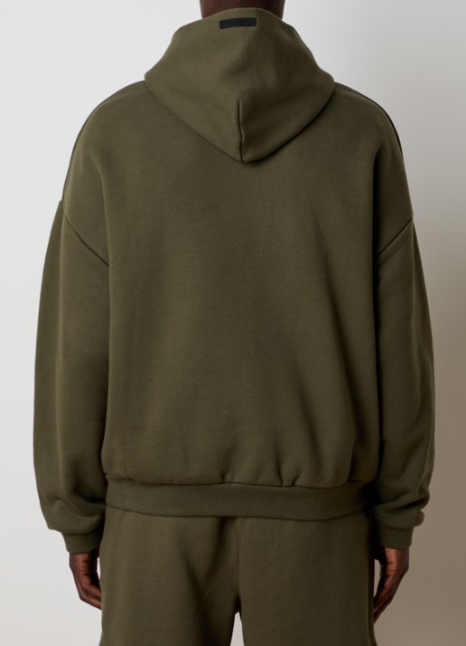 Fear of God Essentials Hoodie met logoprint - achterkant 6 bronsgroen