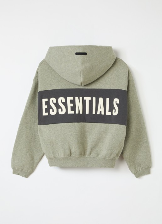 Fear of God Essentials Hoodie met logoprint - voorkant 2 grijs