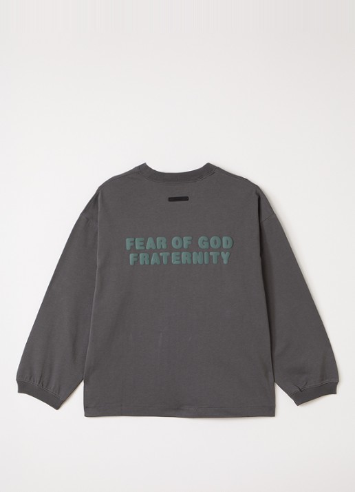 Fear of God Essentials Longsleeve met front- en backprint - voorkant 3 grijs
