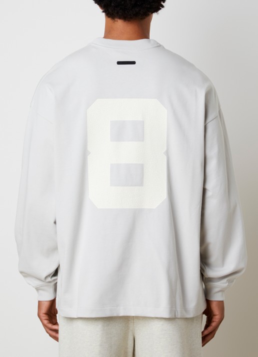 Fear of God Essentials Longsleeve met logo- en backprint - achterkant 3 lichtgrijs