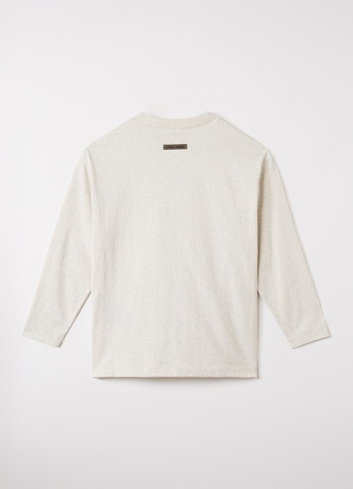 Fear of God Essentials Longsleeve met logo - voorkant 3 grijsmele