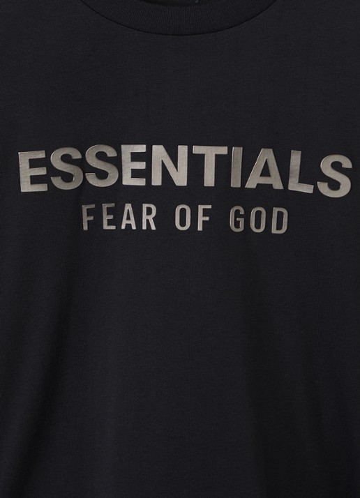 Fear of God Essentials Longsleeve met logoprint - detail 3 zwart