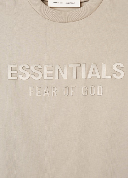 Fear of God Essentials Longsleeve met logoprint - detail 3 khaki