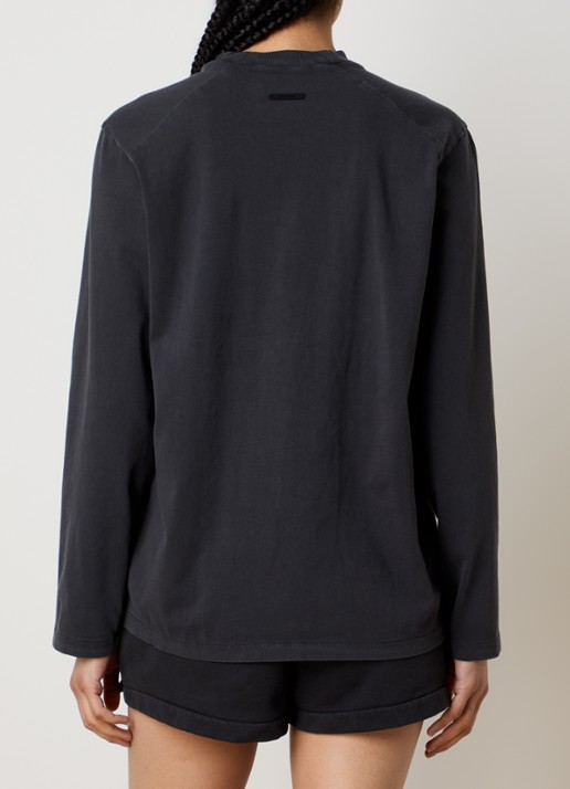 Fear of God Essentials Longsleeve met logoprint - achterkant antraciet