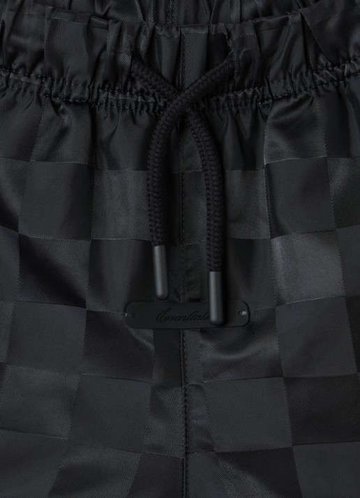 Fear of God Essentials Loose fit korte broek met ruitdessin - detail 3 zwart