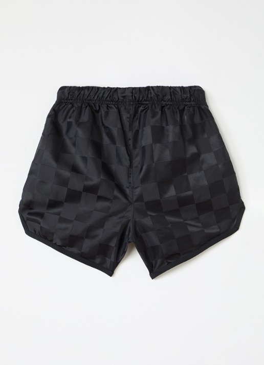 Fear of God Essentials Loose fit korte broek met ruitdessin - voorkant 2 zwart