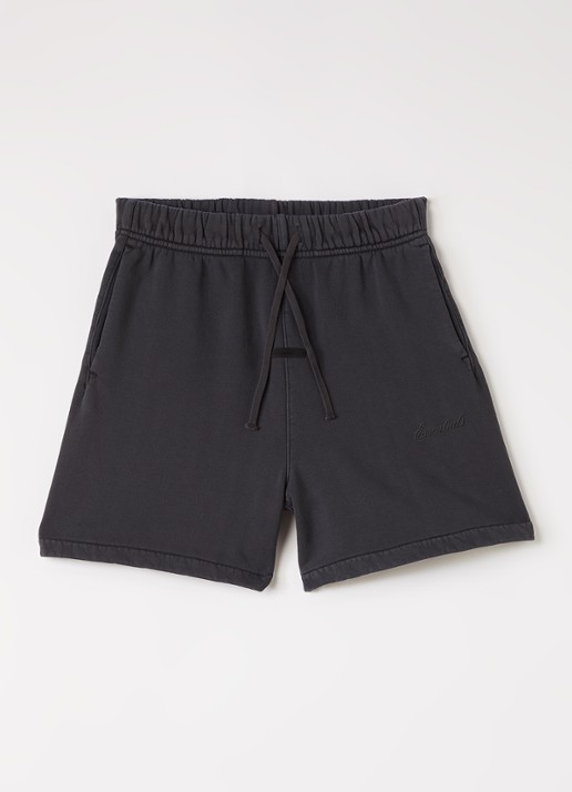 Fear of God Essentials Loose fit korte joggingbroek met logo - voorkant 2 antraciet