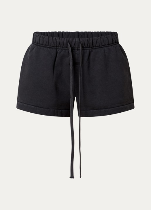 Fear of God Essentials Low waist loose fit korte broek met steekzakken - voorkant antraciet