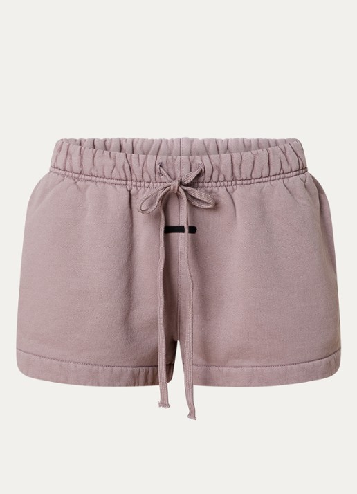 Fear of God Essentials Low waist loose fit korte broek met steekzakken - voorkant 2 oudroze