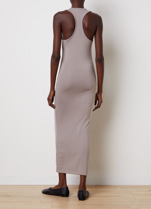 Fear of God Essentials Maxi jurk met racerback - achterkant taupe