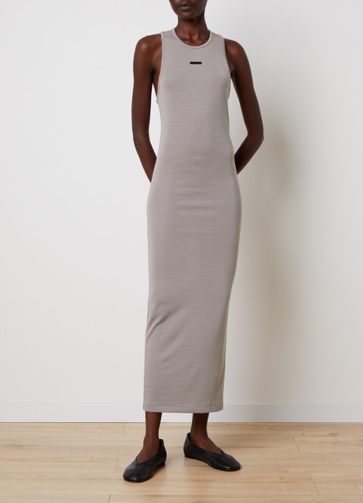Fear of God Essentials Maxi jurk met racerback - detail 4 taupe