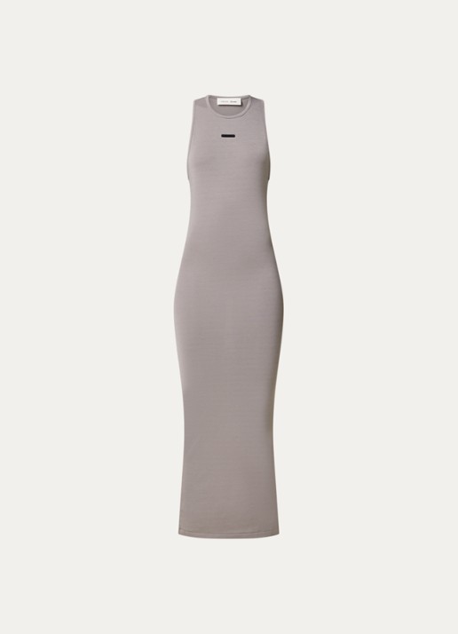 Fear of God Essentials Maxi jurk met racerback - voorkant 2 taupe