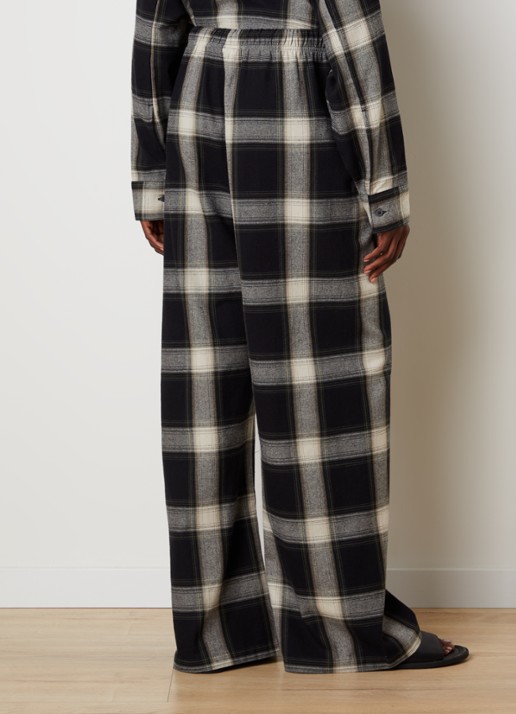 Fear of God Essentials Mid waist flared fit lounge joggingbroek met ruitdessin - achterkant 5 antraciet