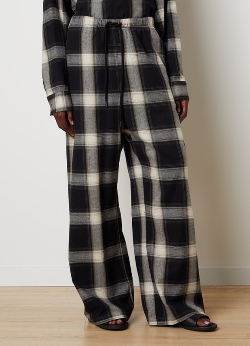 Fear of God Essentials Mid waist flared fit lounge joggingbroek met ruitdessin