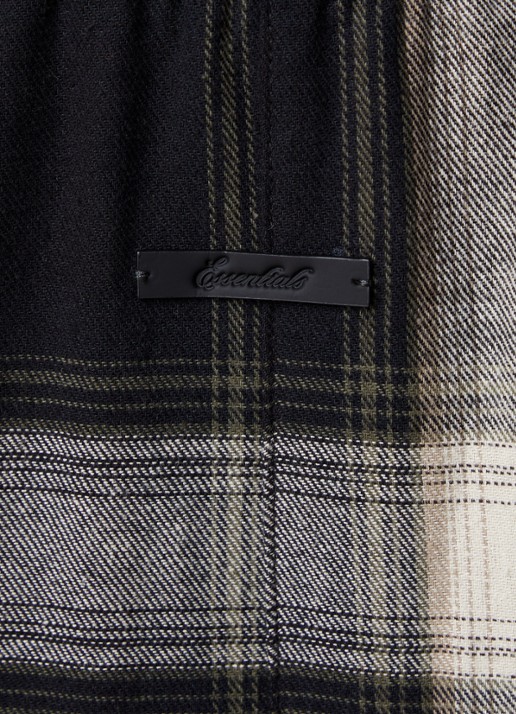 Fear of God Essentials Mid waist flared fit lounge joggingbroek met ruitdessin - detail 4 antraciet