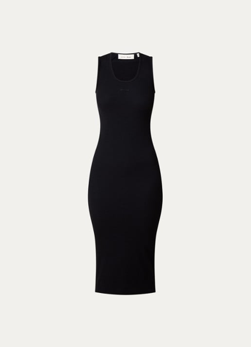 Fear of God Essentials Midi jurk met ronde hals - voorkant 4 zwart