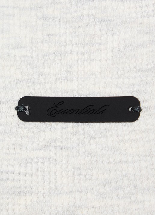Fear of God Essentials Midi jurk met ronde hals - detail 5 gebroken wit