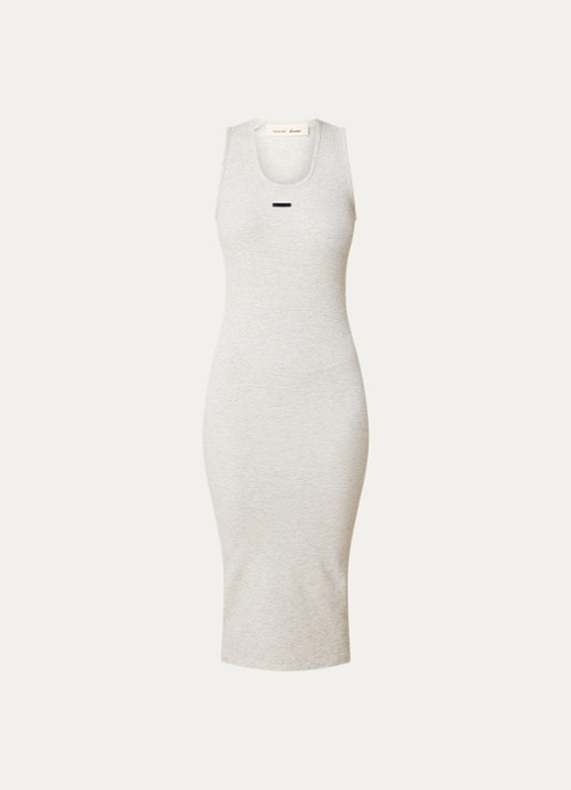 Fear of God Essentials Midi jurk met ronde hals - voorkant 2 gebroken wit