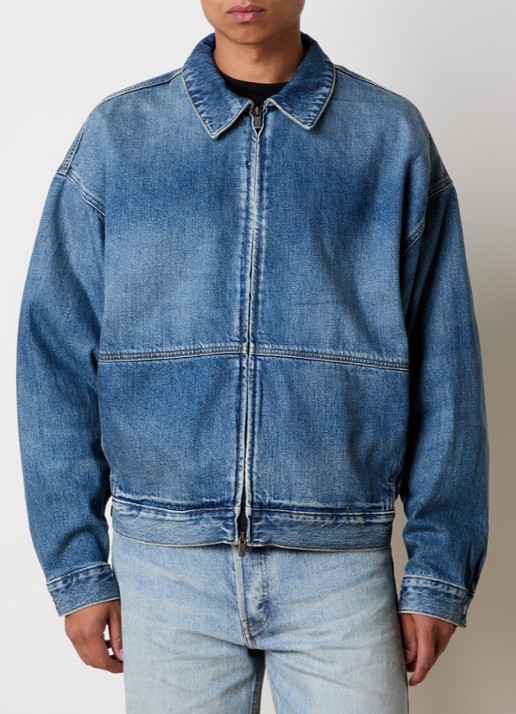 Fear of God Essentials Spijkerjas met steekzakken - detail 4 indigo