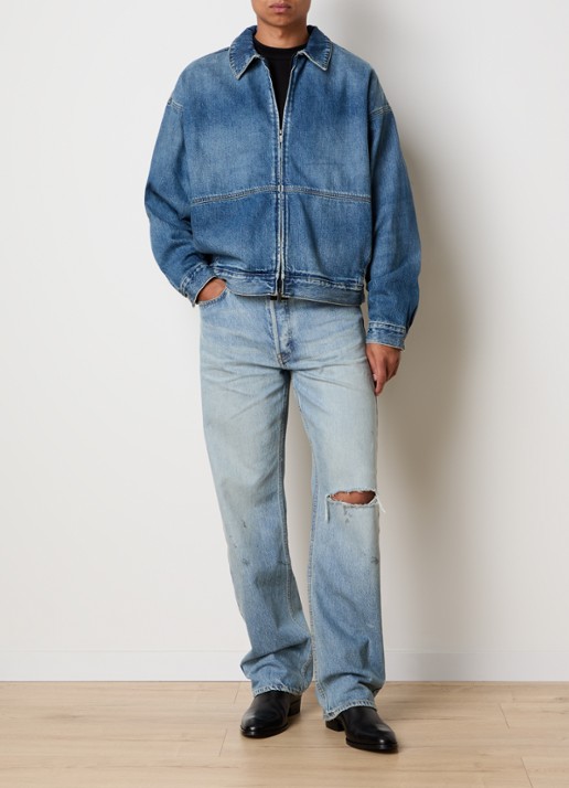 Fear of God Essentials Spijkerjas met steekzakken - voorkant 3 indigo