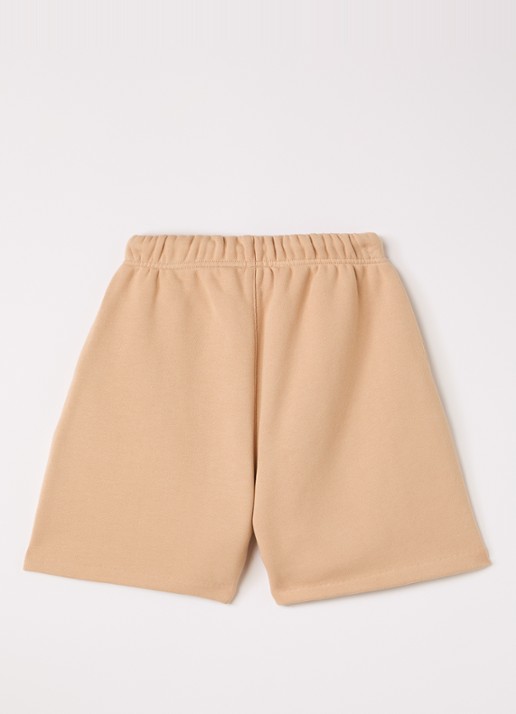 Fear of God Essentials Straight fit korte joggingbroek met logo - voorkant 2 camel