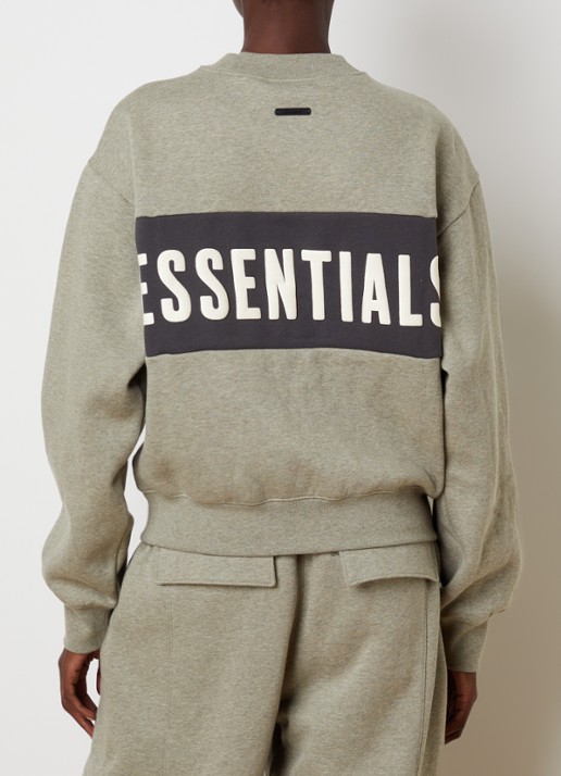 Fear of God Essentials Sweater met logo- en backprint - achterkant 3 grijsmele