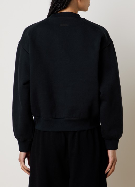 Fear of God Essentials Sweater met logo en ronde hals - achterkant 5 zwart