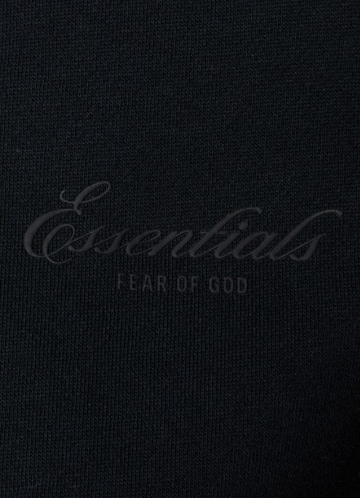 Fear of God Essentials Sweater met logo en ronde hals - detail 4 zwart