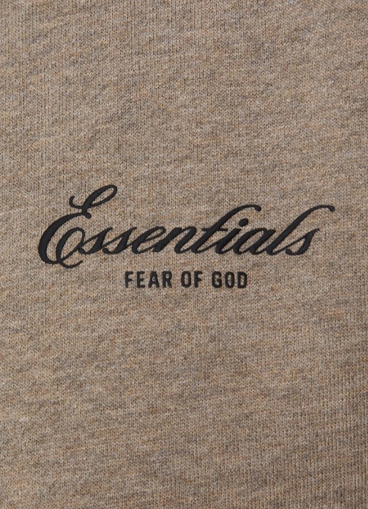 Fear of God Essentials Sweater met logo en ronde hals - detail 5 zand