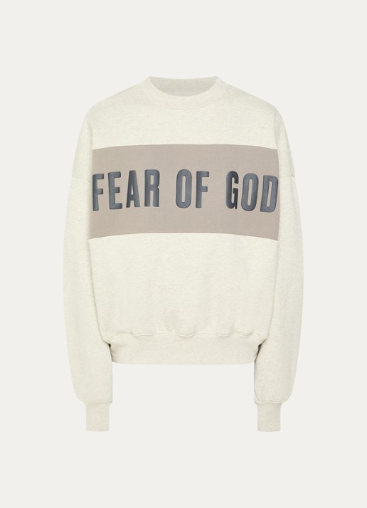 Fear of God Essentials Sweater met logoprint - voorkant beige