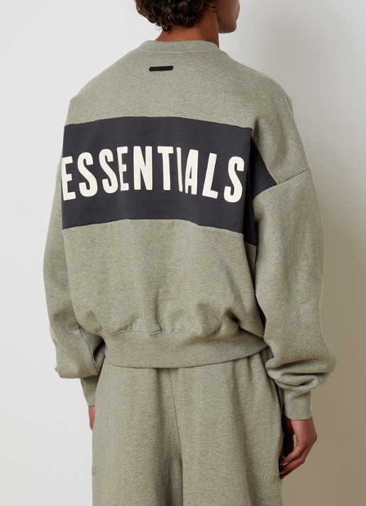 Fear of God Essentials Sweater met logoprint - achterkant 3 grijs