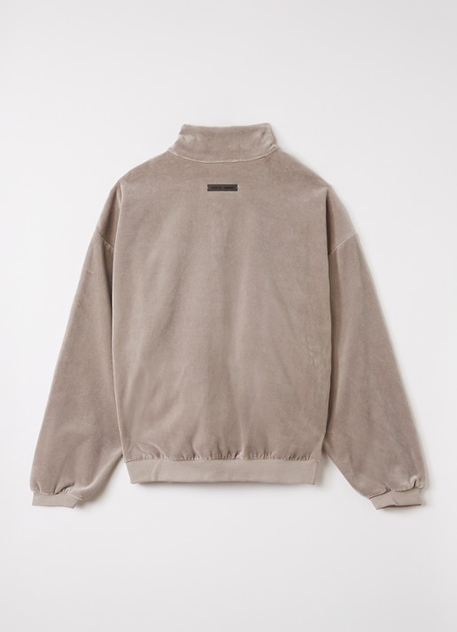 Fear of God Essentials Sweatvest met logoborduring - achterkant taupe