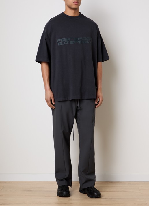 Fear of God Essentials T-shirt met front- en backprint - voorkant 4 antraciet