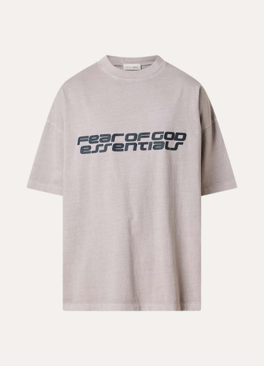 Fear of God Essentials T-shirt met front- en backprint - voorkant 4 middengrijs