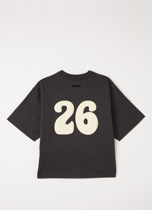 Fear of God Essentials T-shirt met front- en backprint - voorkant 2 donkergrijs