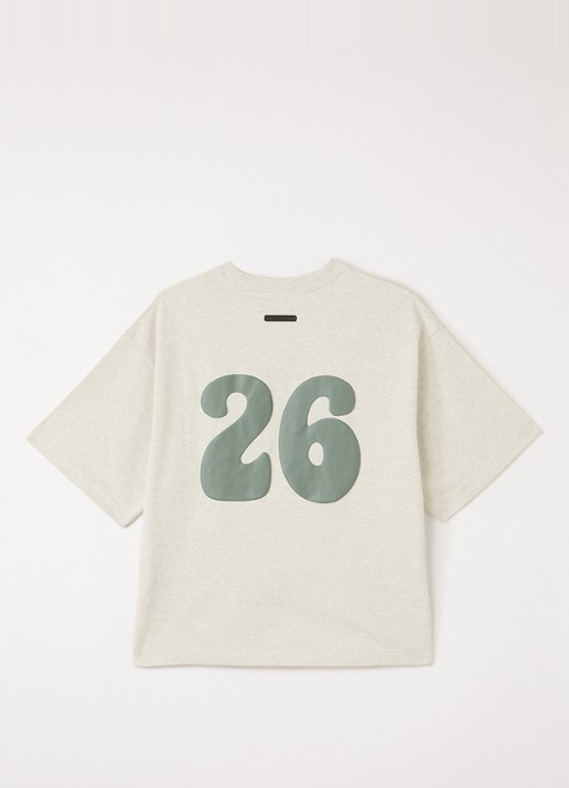 Fear of God Essentials T-shirt met front- en backprint - voorkant 2 vanillegeel