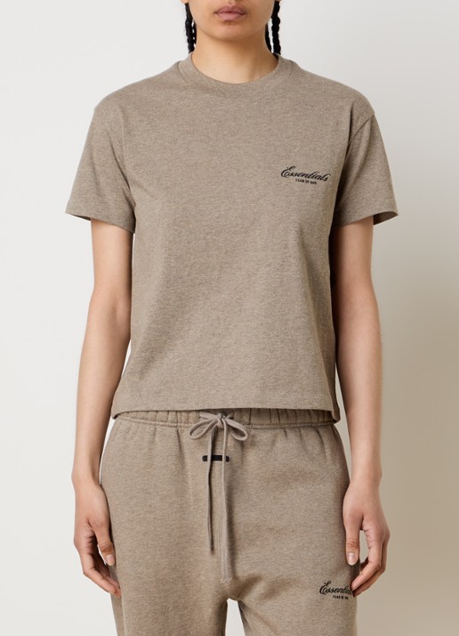 Fear of God Essentials T-shirt met logo en ronde hals