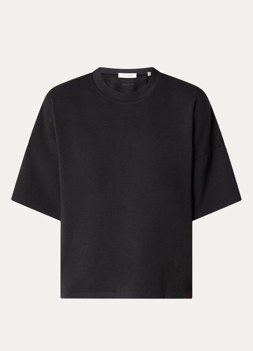 Fear of God Essentials T-shirt met logo en ronde hals - voorkant 4 zwart