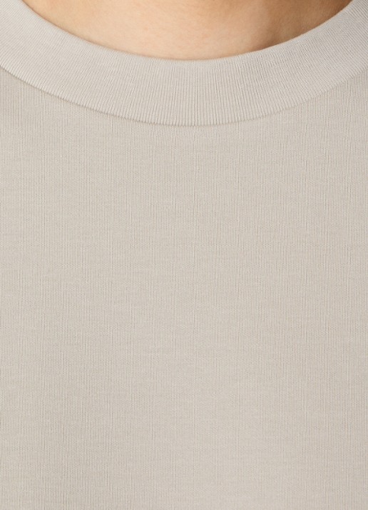 Fear of God Essentials T-shirt met logo en ronde hals - detail 3 beige