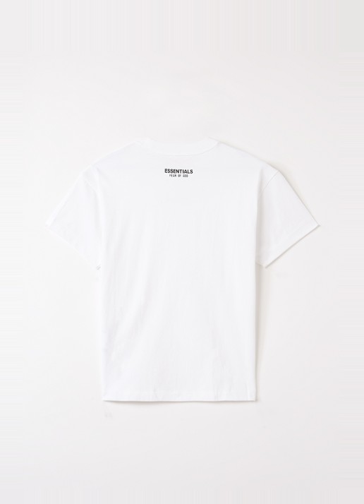 Fear of God Essentials T-shirt met logo - voorkant 2 wit