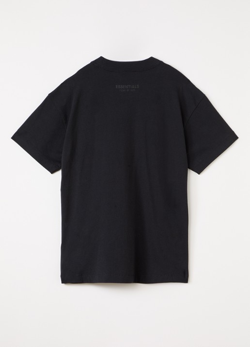 Fear of God Essentials T-shirt met logo - voorkant 2 zwart