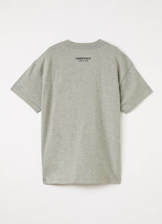 Fear of God Essentials T-shirt met logo - voorkant 2 grijs