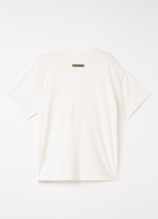 Fear of God Essentials T-shirt met logo - voorkant 2 ivoor