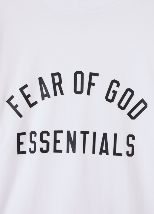 Fear of God Essentials T-shirt met logoprint - detail wit
