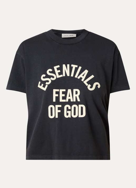 Fear of God Essentials T-shirt met logoprint - voorkant 4 antraciet