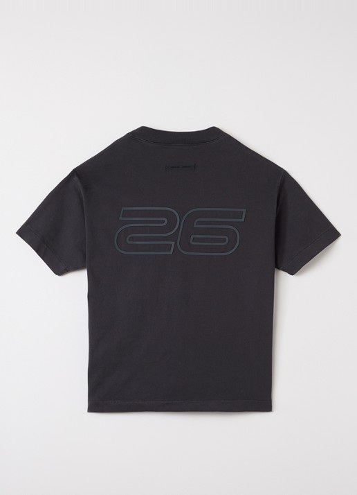 Fear of God Essentials T-shirt met met logo- en backprint - voorkant 2 antraciet