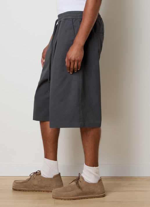 Fear of God Essentials Twill straight fit korte broek met steekzakken - detail 5 donkergrijs