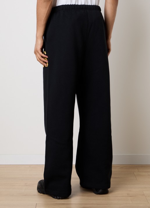 Fear of God Essentials Wide fit joggingbroek met flockprint - achterkant 4 zwart
