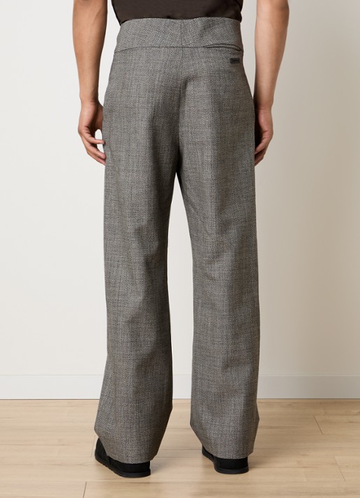 Fear of God Loose fit pantalon van scheerwol met steekzakken - achterkant zwart
