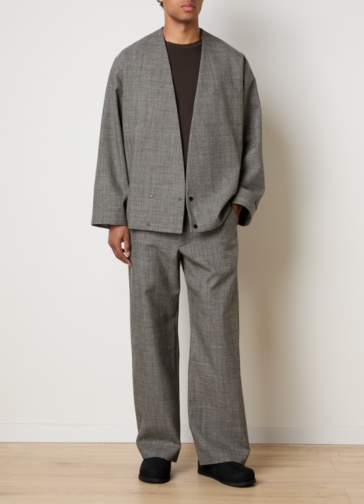 Fear of God Loose fit pantalon van scheerwol met steekzakken - voorkant 3 zwart